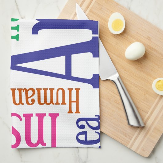 創造的な人の芸術およびインスピレーションの単語の雲 キッチンタオル (四つ折り)