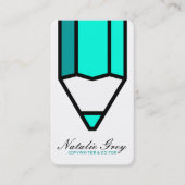 創造的な作家のコピーライターの編集者のモダンの鉛筆 名刺 (正面)