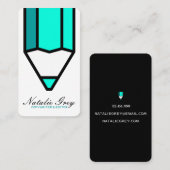 創造的な作家のコピーライターの編集者のモダンの鉛筆 名刺 (正面/裏面)