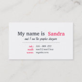 創造的な個人事業カード 名刺 (裏面)