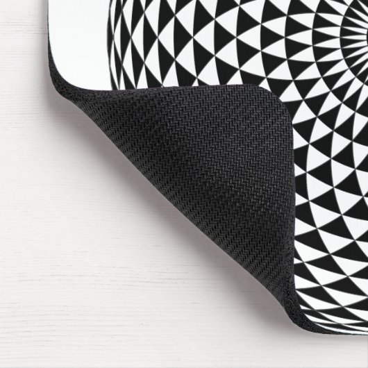 創造的な催眠性の白黒マウスパッド マウスパッド (コーナー)