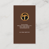 創造的な円の木製のパネルの便利屋 名刺 (裏面)