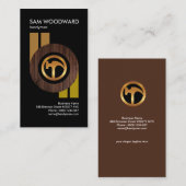 創造的な円の木製のパネルの便利屋 名刺 (正面/裏面)