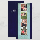 創造的な写真ブースの保存日付(スカイブルー) セーブザデート (正面/裏面)