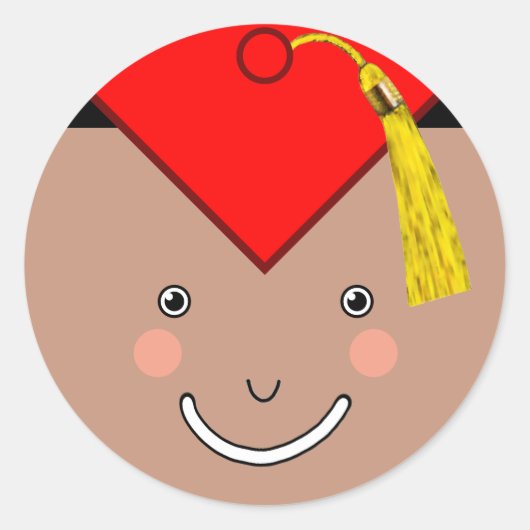 創造的な卒業クラシックラウンドステッカー ラウンドシール (正面)