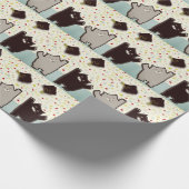 創造的な卒業猫 ラッピングペーパー (角)