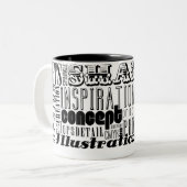 創造的な単語 ツートーンマグカップ (正面左)