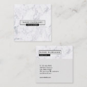 創造的な大理石の薄い灰色の正方形の名刺 スクエア名刺 (正面/裏面)