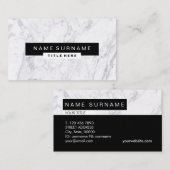 創造的な大理石の黒く及び白い名刺 名刺 (正面/裏面)
