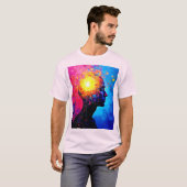 創造的な心の爆発アート Tシャツ (正面フル)