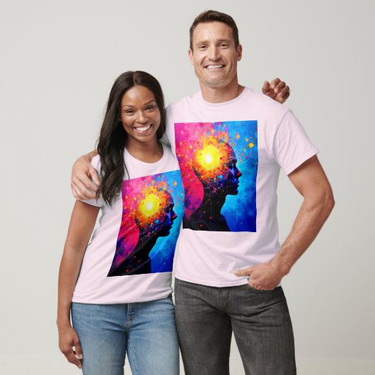創造的な心の爆発アート Tシャツ (ユニセックス)