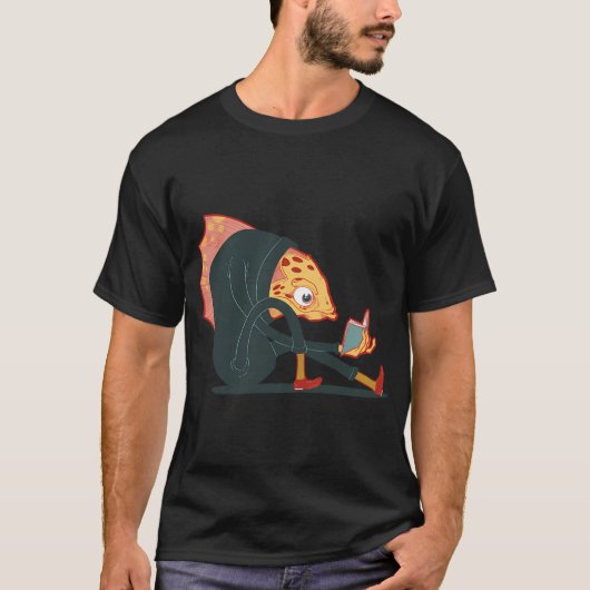 創造的な抽象魚リーダーアートをもっと見る Tシャツ (正面)