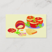 創造的な料理セット 名刺 (裏面)