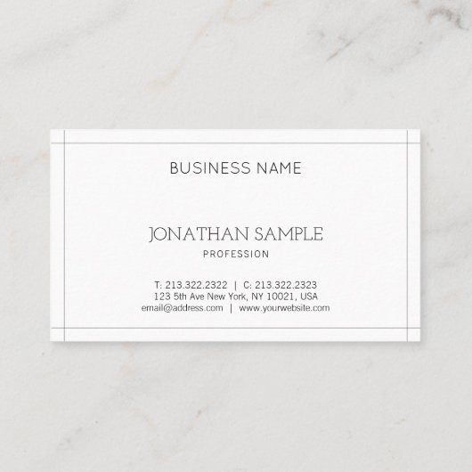 創造的な最小主義のデザインのプロフェッショナルのモダン 名刺 (裏面)