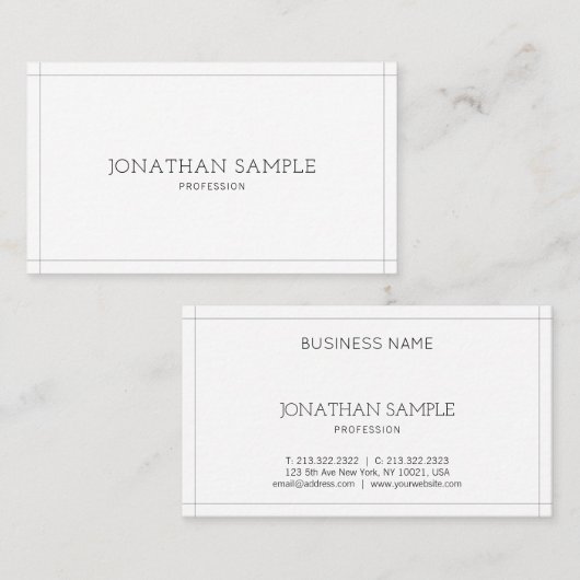 創造的な最小主義のデザインのプロフェッショナルのモダン 名刺 (正面/裏面)