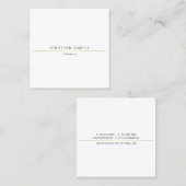 創造的な最小主義のデザインの金ゴールドの平野の贅沢 スクエア名刺 (正面/裏面)