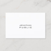 創造的な最小主義のモダンな平野のカッコいいのプロフェッショナル 名刺 (正面)