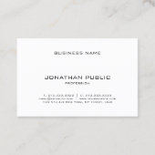 創造的な最小主義のモダンな平野のカッコいいのプロフェッショナル 名刺 (裏面)