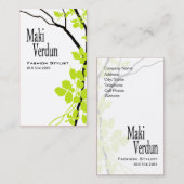 創造的な枝(ファッションのスタイリスト) 名刺 (正面/裏面)