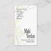 創造的な枝(ファッションのスタイリスト) 名刺 (裏面)