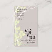 創造的な枝(ファッションのスタイリスト) 名刺 (裏面)