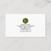 創造的な森林伐採の木の自然保護運動家 名刺 (裏面)