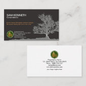 創造的な森林伐採の木の自然保護運動家 名刺 (正面/裏面)