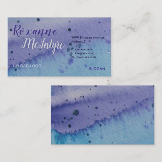 創造的な水彩画の名刺 名刺 (正面/裏面)