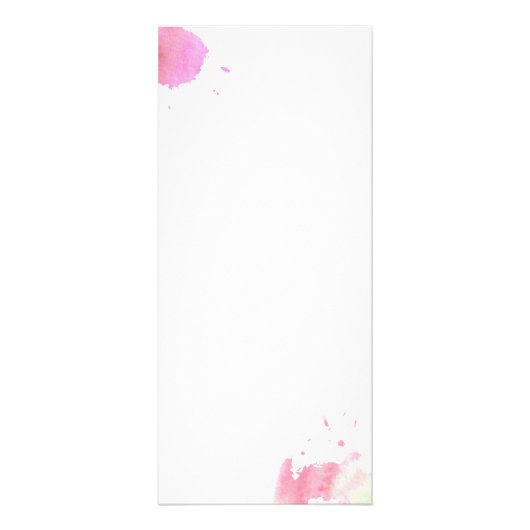 創造的な水彩画の眉毛カスタムテキスト ラックカード (裏面)