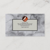 創造的な灰色の石塀の建築業者の名刺 名刺 (裏面)