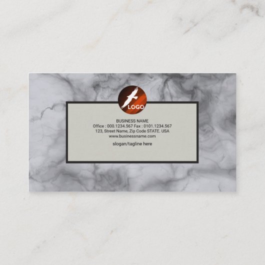 創造的な灰色の石塀の建築業者の名刺 名刺 (裏面)