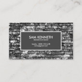 創造的な灰色の石塀の建築業者の名刺 名刺 (正面)