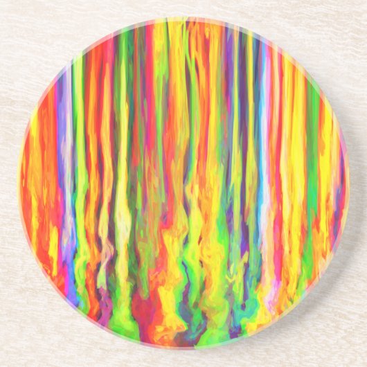 創造的な点滴注入のペンキは抽象美術を縞にします コースター (正面)