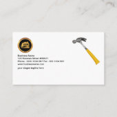 創造的な煉瓦積みおよびプラスター建築 名刺 (裏面)