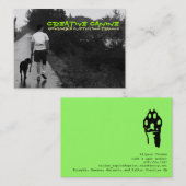 創造的な犬の"歩行のBestnFriends " 名刺 (正面/裏面)