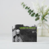 創造的な犬の"歩行のBestnFriends " 名刺 (スタンド正面)