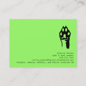 創造的な犬の"歩行のBestnFriends " 名刺 (裏面)