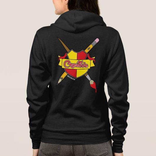 創造的な紋章 スクリューボールグラフィックス Zip-Up パーカ (裏面)