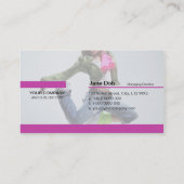 創造的な紫色のミニマル-十分に編集可能 名刺 (裏面)