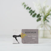 創造的な花いっぱいの渦巻の毛の打撃のドライヤーのスタイリスト 予約カード (スタンド正面)