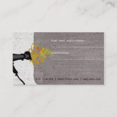 創造的な花いっぱいの渦巻の毛の打撃のドライヤーのスタイリスト 予約カード (裏面)