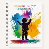 創造的な表現 子供が壁に絵を描く ノートブック (正面)