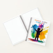 創造的な表現 子供が壁に絵を描く ノートブック (内部)