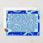 創造的な郵便はがき4a私は愛、夢で、ここにいます ポストカード (正面/裏面)