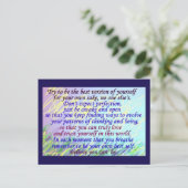 創造的な郵便はがき6 -あなた自身の最も最高のな版 ポストカード (スタンド正面)