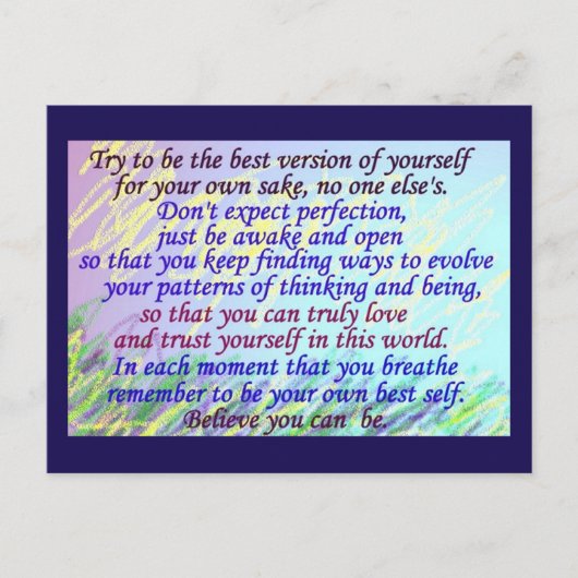 創造的な郵便はがき6 -あなた自身の最も最高のな版 ポストカード (正面)