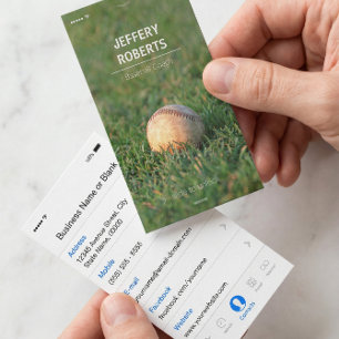 創造的な野球コーチ　野球トレーナー 名刺