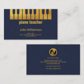 創造的な金ゴールドのピアノ鍵は音符を浮彫りにします 名刺 (正面/裏面)