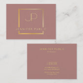 創造的な金ゴールドのモノグラムのモダンなテンプレートの贅沢 名刺 (正面/裏面)