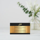 創造的な金ゴールドライト影のモダンで審美的な贅沢 名刺 (スタンド正面)